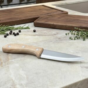 Couteau de Cuisine en Acier Inoxydable avec Manche Bois