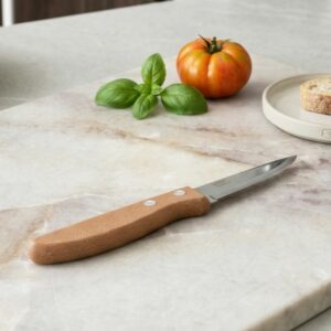 Couteau de Cuisine en Acier Inoxydable avec Manche Bois