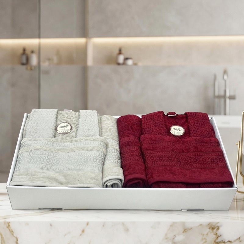 Ensemble de Capes de Bain en Coton Jacquard - 6 Pièces