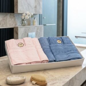 Ensemble de Capes de Bain en Coton Jacquard - 6 Pièces