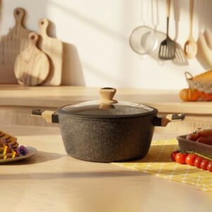 Faitout 20 Cm en Granite Noir  - Golden House