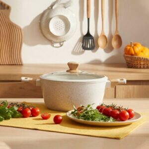 Faitout 20 Cm en Granite Blanc  - Golden House