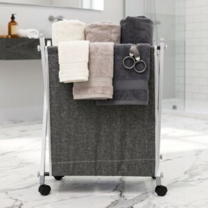 Panier à Linge avec Support et Roues