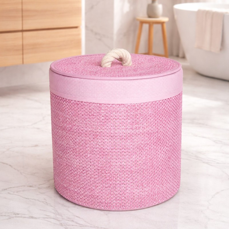 Panier à Linge Rond 26×25 cm Tressé en Corde