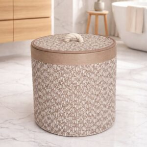 Panier à Linge Rond 26×25 cm Tressé en Corde
