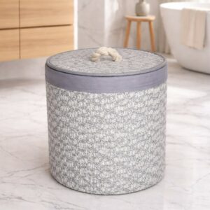 Panier à Linge Rond 26×25 cm Tressé en Corde