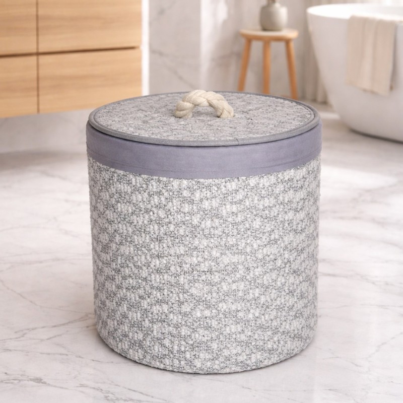 Panier à Linge Rond 26×25 cm Tressé en Corde