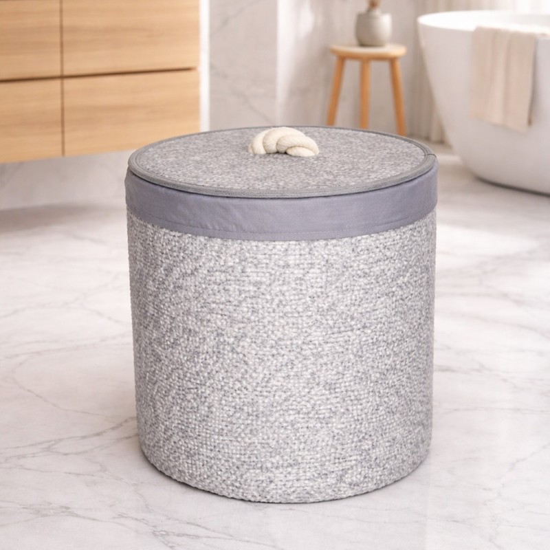 Panier à Linge Rond 26×25 cm Tressé en Corde