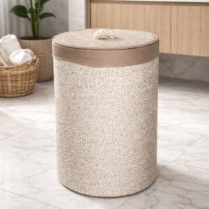 Panier à Linge Rond 44×29 cm Tressé en Corde