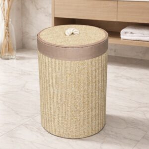 Panier à Linge Rond 44×29 cm Tressé en Corde