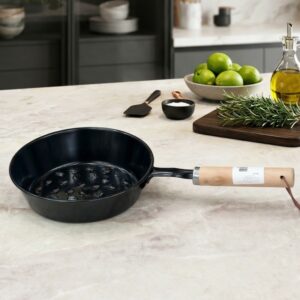 Poêle Grill 20 cm Antiadhésive avec Manche Bois