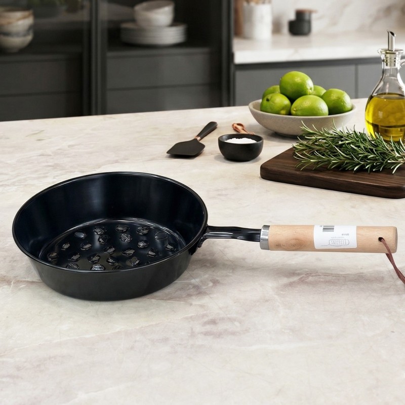 Poêle Grill 20 cm Antiadhésive avec Manche Bois