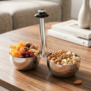 Porte Fruits Secs Double 11 cm en Inox