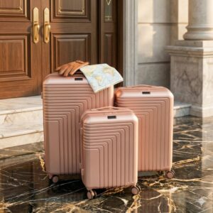 Série de 3 Valises Incassable Rose - ABM