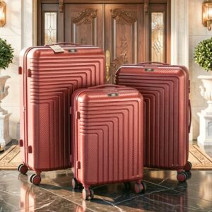 Série de 3 Valises Incassable Rouge   - ABM