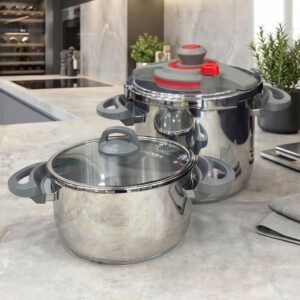 Set Cocotte 4L & Autocuiseur 7L Cookfest en Inox 18/10 - Falez