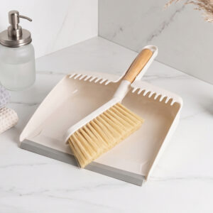 Pelle et Brosse de Nettoyage avec Manche Effet Bois