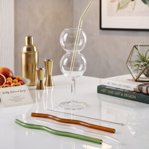 Lot de 4 Pailles en Verre