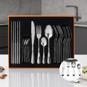 Coffret Ménagère 24 pièces en acier inoxydable