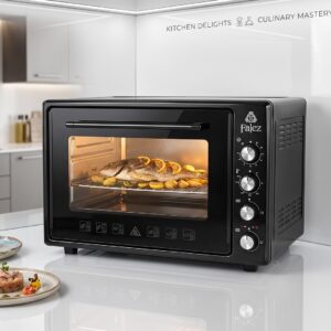 Falez - Four Électrique Multifonction Noir – Grande Capacité & Cuisson Performante 70LT