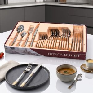 Coffret Ménagère 24 Pièces en Inox 18/10