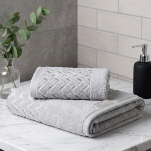 Set Serviettes de Bain 2 Pièces - Gris