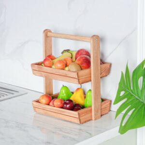 Étagère en Bois à 2 Niveaux