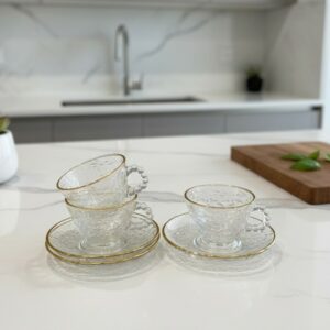 Service à Café au Lait en Verre 12 Pièces