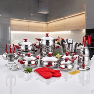 LINES – Batterie de Cuisine en Inox 18/10 – 38 Pièces