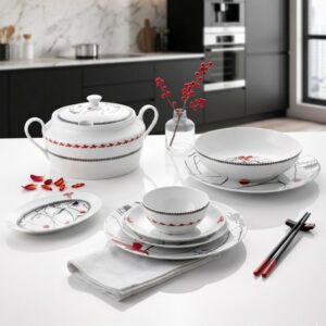 Service de Table en Porcelaine 31 Pièces - Les Toits De Paris