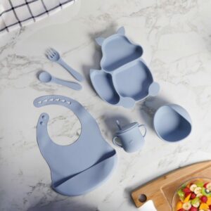 Set Repas Bébé en Silicone 6 Pièces – Antidérapant & Incassable