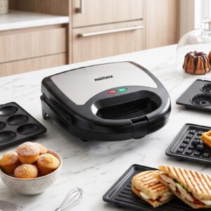 REMAX JK-221M - Appareil à Gaufre et Panini 4 en 1 Noir