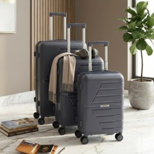 COLISEE+ - Série de 3 Valises en Polypropylène Incassable Bleu marine