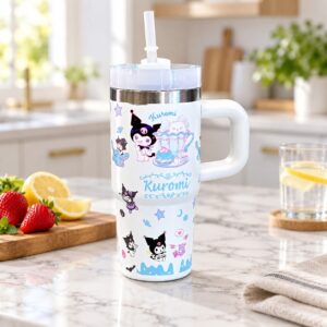 Thermos en Acier Inoxydable Blanc avec paille 500 ml