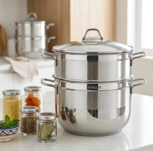 Vivaldi - Coucoussier en Inox 18/10 8L