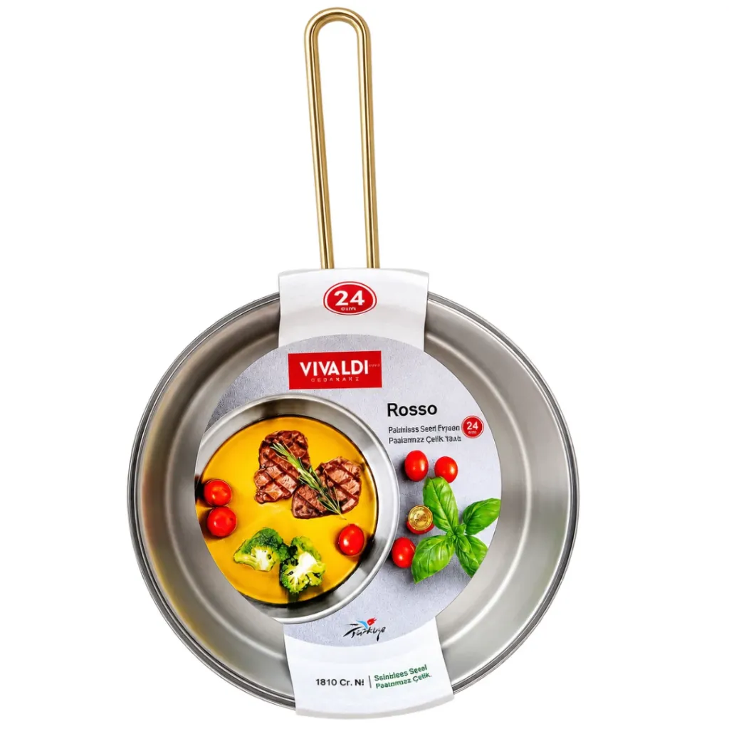 Poêle Vivaldi Rosso 24 cm Inox 18/10 – Image 4