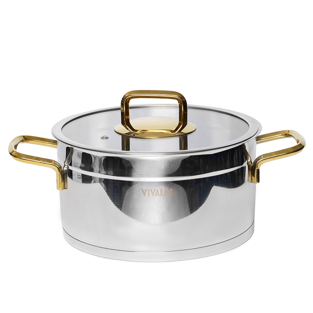 Marmite Vivaldi Rosso 20 cm- Inox 18/10