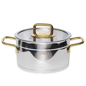 Marmite Vivaldi Rosso 22 cm- Inox 18/10