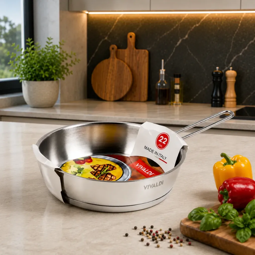 Poêle Vivaldi Rosso 22 cm Inox 18/10