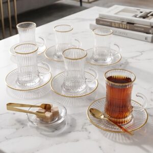 Service à thé en verre 12 Pièces