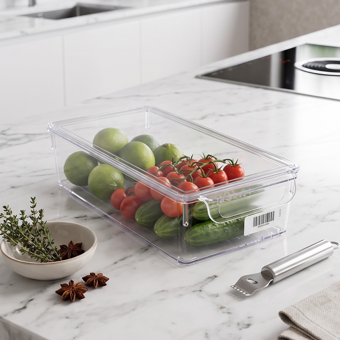 Boîte de Rangement Transparente avec Couvercle