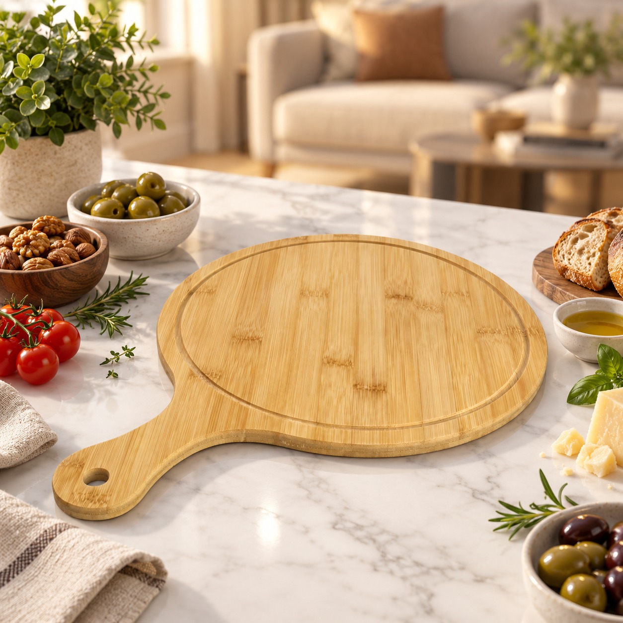 Planche de Service Rons en Bambou 32 cm