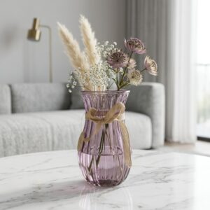 Vase Décoratif en Verre Texturé 23*11 cm