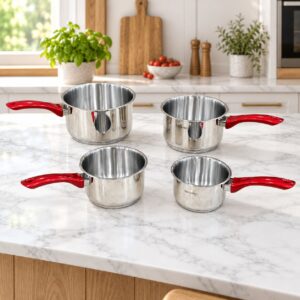 Hascevher – Set de 4 Casseroles en Inox