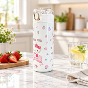 Thermos en Acier Inoxydable avec paille Beige 500 ml