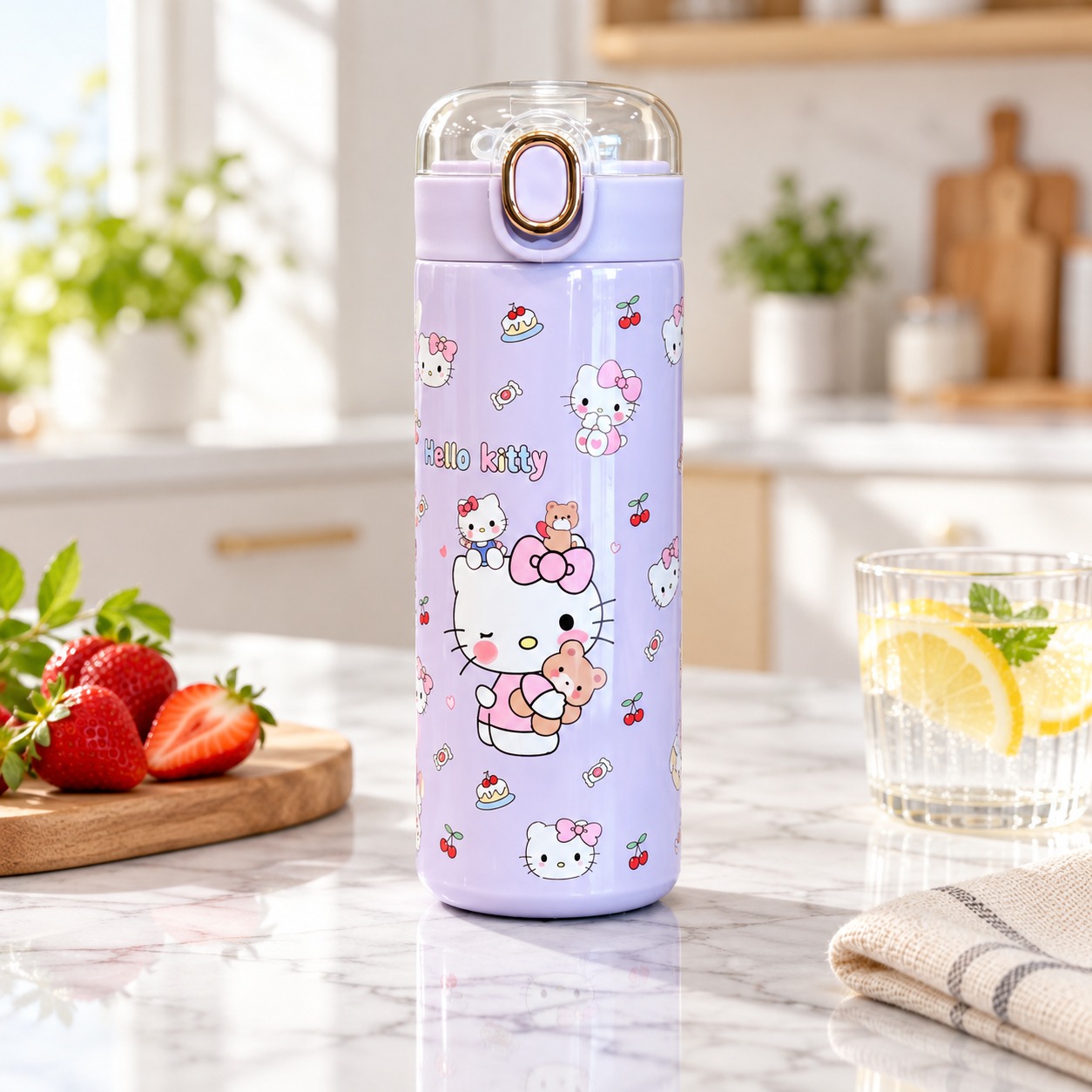 Thermos en Acier Inoxydable Violet 500 ml – Image 2