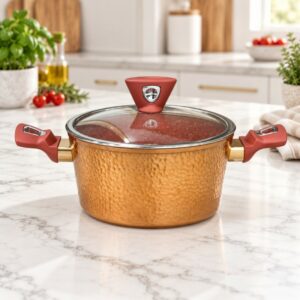Sizar - Faitout 20 cm en Granite Effet Cuivré