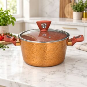 Sizar - Faitout 24 cm en Granite Effet Cuivré