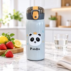 Thermos en Acier Inoxydable avec paille Beige 350 ml