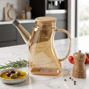 Huilier Gradué en Verre avec Bec Verseur 400 mL